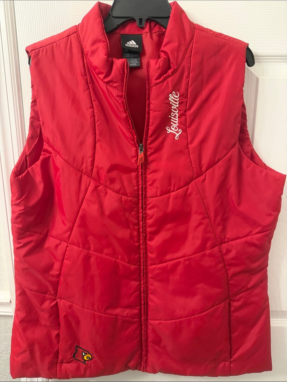 adidas Louisville Cardinals Puffer Vest Red 2XL NCAA